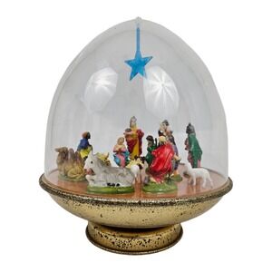Vintage Musical Nativity Scene Retro Christmas Decor Atomic Mid-Century Ohio